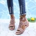 Plus Size Women Casual Breathable Hollow Summer Vacation Wedges Sandals