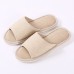 Women Open Toe Striped Comfy Home Slippers