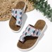 Women Casual Comfy Summer Vacation Printed Thumb Slippers