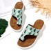 Women Casual Comfy Summer Vacation Printed Thumb Slippers