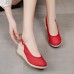 Women Casual linen Fabric Espadrilles Wedges Shoes